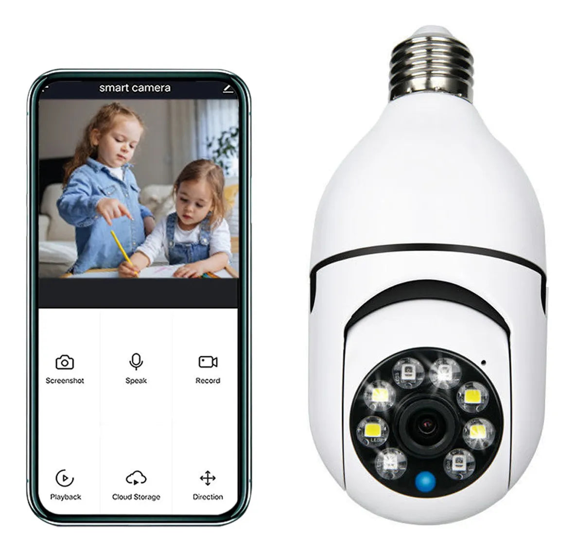 Cámara Bombilla WiFi 360°